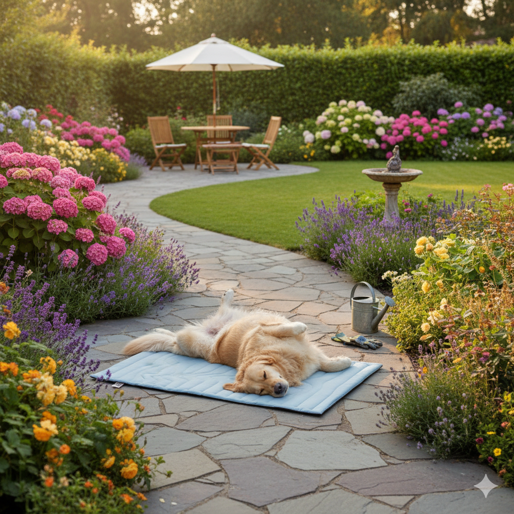 Pet relaxing with the Furpico cooling mat